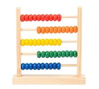 Math Abacus - Solid Wood Build, Early Number Education Device | Classic Bead Counter for Brain Growth Logical Thinking Home School Activities Educational Gift Size 6.29x5.9in