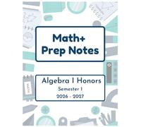Math+ Algebra I Honors Prep Notes - Semester 1