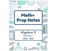 Math+ Algebra II Prep Notes - Semester 1
