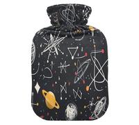 Math and Physics Science Hot Cold Water Bottle with Fleece Cover PVC Hot Water Bag 1 Liter