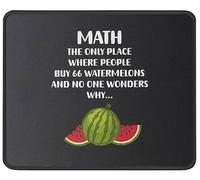 Math And Watermelons Mathematics Calculation Numbers Mouse Mat Non-Slip Rubber Base Mouse Pad Portable Mousepad For Office Work Studying 25X30Cm