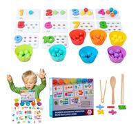 Math Beads Counting Toy | Math Beads Number Teaching Counting Toy | Colorful Number Recognition Game | Educational | Interactive | 21x18x5cm | For Kids