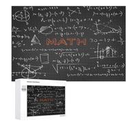 Math Black Board Puzzle for Adults and Kids: Challenging Game Toys, 1000 - Piece Family Decoration Puzzle, Funny Jigsaw for Math - loving Families