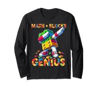 Math Blocks Genius Funny Blocks Bricks Lovers Master Builder Long Sleeve T-Shirt