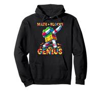 Math Blocks Genius Funny Blocks Bricks Lovers Master Builder Pullover Hoodie