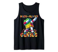 Math Blocks Genius Funny Blocks Bricks Lovers Master Builder Tank Top