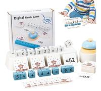 Math Blocks - Interactive Counting Learning Toys - Math and Flash Card Board Game | for Kindergarten Home School Home Travel Holiday Christmas Birthday