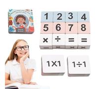 Math Blocks - Wood Early Developmental Toy,Multiplication Division Counting Toy - for Kids Elementary Students Classroom Homeschooling Family Nights Teachers Group Instruction