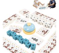 Math Blocks Wooden Educational Digital Blocks Math and Flash Card Board Game for Girls Home Nursery School Travel Classroom