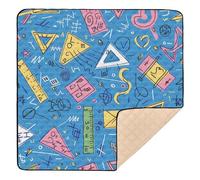 Math Calculation Soft Padded mat for Baby to Play on Floor for Indoor Outdoor Comfortable Foldable Tummy Time & Crawling Mat for Newborns Babies Infants Toddlers, 50'' x 50''