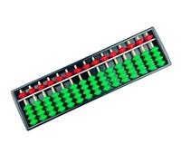 Math Calculation Tool, 15 Digits Plastic Abacus Tool Learning Math Portable Lightweight Beginners Teacher Counting(Grün)
