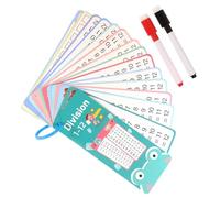 Math Cards, Added Subtraction Flash Cards | Added Division Multiplication Subtraction Game,Clear Double-Sided Punched Cards Erases for Kindergarten