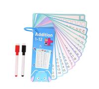 Math Cards - Added Subtraction Multiplication Splitting Game, Double-Sided Dry Erase Flash Cards Educational Learning Tool with Punch
