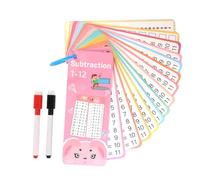 Math Cards, Addition Subtraction Flash Cards - Division Addition Subtraction Multiplication Game | Dry Erase Double-Sided Educational Flash Cards Hole for Interactive Learning, Kl