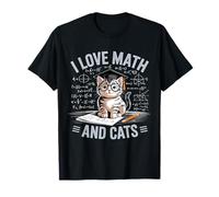 Math Cat Lover Funny Math Teacher I Love Math and Cats T-Shirt