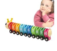Math Caterpillar, Caterpillar Counting,Developmental Cognitive Math Toys | Colorful wheel train educational, recognize different colors form for enhanced education,