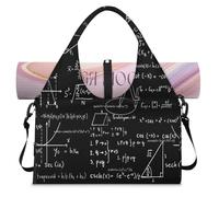 Math Chemistry Table Sports Duffel Bag for Women Men Weekend Overnight Bag with Shoe Compartment Shoulder Tote Luggage Bag for Yoga Gym Travel