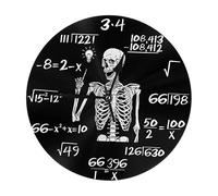 Math Clock 12 inch Wall Clock Novelty Decorating Non Ticking Unique for Office Classroom Teacher Engineers Home Apartment, Style A