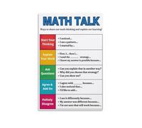 Math Communication Skills Poster Group Work Sentence Frame Wall-Art