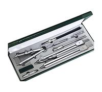 Math Compass Geometry Set Geometry Kit 9 Pieces of Drawing Instruments Mechanical Construction Engineering Design Professional Drawing Compass Tools for Drafting and Drawings, Student Supplies