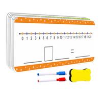 Math Counting Card - Double-Sided Board, Reusable Learning Tool | Chalkboard Chart Number by Class, Visual Adding Game for Students, SC Activities