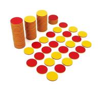 Math Counting Counters 100 PCS - Plastic Bingo and Counting Chips - Small Educational Tokens for Classroom Learning Sorting and Games