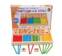 Math Counting Toys - Wooden, 23x15x2.2cm Educational Math Toy For Kids | Mathematical Intelligence Stick Set, Preschool Learning Counting Toy For, Kindergarten, Home, Classroom