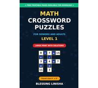 Math Crossword Puzzles for Seniors and Adults - LEVEL 1: Mental Math Crossword Puzzles with Addition and Subtraction | Brain Training & Memory Exercises | Fun Math Challenges