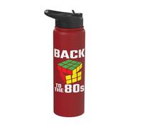 Math Cube Lover Speed Cubing Retro Puzzle Master Cuber Stainless Steel Insulated Water Bottle