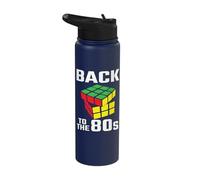 Math Cube Lover Speed Cubing Retro Puzzle Master Cuber Stainless Steel Insulated Water Bottle