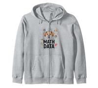 Math Data Funny Statistics Nerd Dog Lover Zip Hoodie