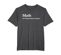 Math Definition Parody Mathematical Funny T-Shirt, Men's Big and Tall, Dark Heather Grey, 3X Tall