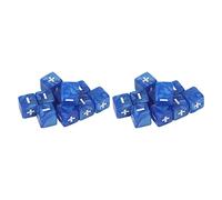 Math Dice Set Premium Plastic Engraved Plus Minus Sign Dices For Infant Education Mathematics Teaching 20pcs 16mm (Blue)