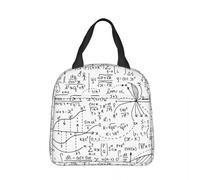 Math Equations and Mathematical Letter Insulated Lunch Bag Thermal Bag Meal Container Portable Tote Lunch Box for Men Women Work