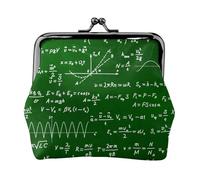 Math Equations Formulas, PU Leather Coin Purse, Small Wallets, Change Pouch with Kiss Lock Clasp Buckle, Change Purse