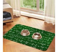 Math Equations Formulas,Waterproof Pet Feeding Mat,PU Leather Placemats for Cat Dog Water Bowl,Food Mats,30x45cm