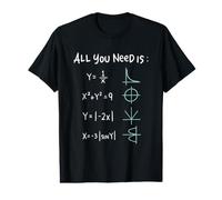 Math Equations Spell Love Funny Nerd Graph Design Value Graphic T-Shirt
