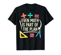 Math Even is Part of The Plan Funny Christian Student Back T-Shirt