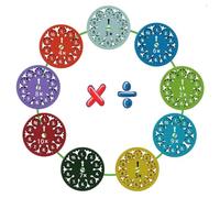 Math Fact Fidget Spinners, 9Pcs Math Facts Fidget Spinners, This is for All The Stimmers - Fidgeters Who are Learning Math on One Fidget (Multiplication and Division)