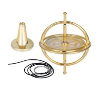 Math Fidget - Fingertip Spinner | Hand Fingertip Gyroscope Made Of Zinc Alloy | Portable Sensory Fidget Toy & Metal Top For Stress Relief, Silver, 13cm, 1 Set