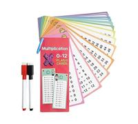 Math Flash Card Set - Educational Card Games, Multiplication Division Practice, Erasable Pen Included | Durable Material Option Supporting Boys Girls Classroom Home Learning And Interactive Play Sessi