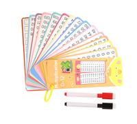 Math Flash Cards - Addition Subtraction Multiplication Division Game - Dry Erase Double Sided Educational Flash Cards Hole Punched for Interactive Learning, Classroom Homeschool