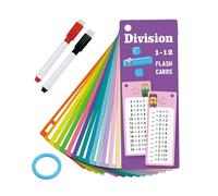 Math Flash Cards, Division Flash Cards - 15 Learning for Writing and Erasing | Multiplication Division Flash Cards, Math Practice Tool