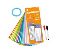 Math Flash Cards - Educational Number Learning Game with Storage Ring | Fun Kindergarten Counting, Addition and Subtraction Activity Cards for Boys and Girls, Travel, Classroom or Home Study