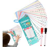 Math Flash Cards,Game Addition Subtraction Multiplication Division - Dry Erase Double Sided Educational Cards with Hole Punched, Interactive Kids Learning for Classroom Homeschool
