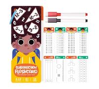 Math Flash Cards - Learning Mathematics Practice Games - Math Learning Flash Cards with 2 Pens | for Kids Primary Students Boys Girls Children