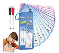 Math Flash Cards,Math Flash Cards | 15X Multiplication and Division Flash Cards - Flash Cards for Study Math Equations with Dry Erase Pens, Tools