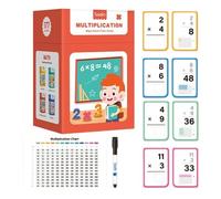 Math Flash Cards - Multiplication Learning Set for Kids with Arithmetic Practice Exercises, Educational for Classroom Home Study, Paper Multicolor, Math Game Preschool 6 Inches