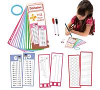 Math Flash Cards - Multiplication Table Flash Cards | Kids Math Learning Card, Educational Multiplication Tables For Kids, 2 Dry Erase Pens, Interactive Learning Game, Double-Sided For Children