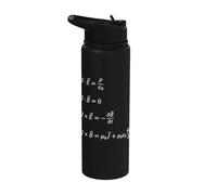 Math Formula Algebra Calculus Equations Teacher Student Stainless Steel Insulated Water Bottle